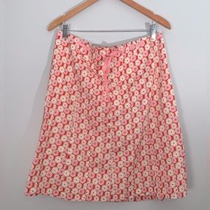 J. Crew Pink Floral A-Line Skirt
